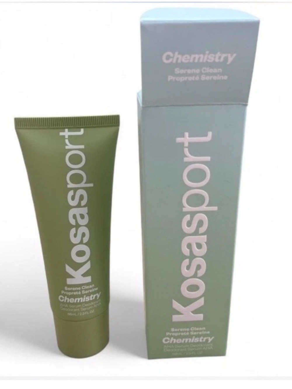 KOSAS Chemistry AHA Serum Deodorant Serene Clean Beauty Fragrance KOSASPORT NWT